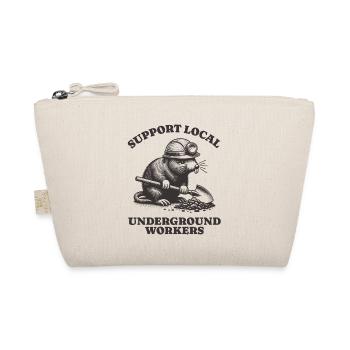 Support Local Underground Workers Lustiges Mole - Bio-Täschchen - Natur - Vorne