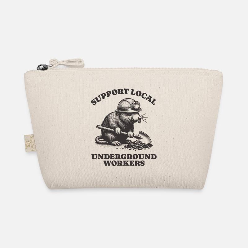 Support Local Underground Workers Lustiges Mole Bio-Täschchen