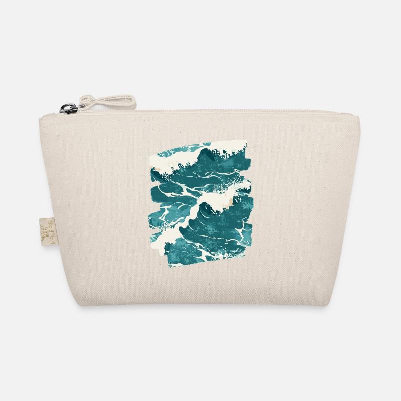 Wellen und Meer - Bio-Täschchen - Natur