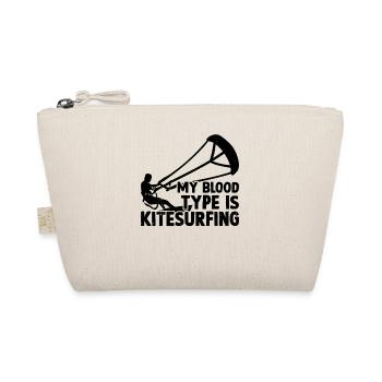 Kitesurf Kitesurfeur - Mon groupe sanguin est - Trousse biologique - nature - Devant