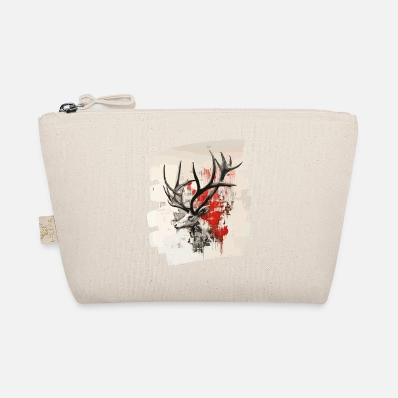 Deer with antlers Organic Pouch