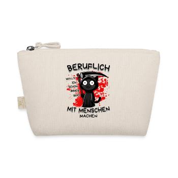 Beruflich wollte ich was mit Menschen machen Katze - Bio-Täschchen - Natur - Vorne