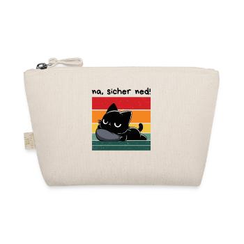 Na, sicher ned! – Grantige Katze mit Sarkasmus - Bio-Täschchen - Natur - Vorne