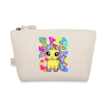 Retro Unicorn Unicorns Kids Child Horse - Organic Pouch - nature - Front