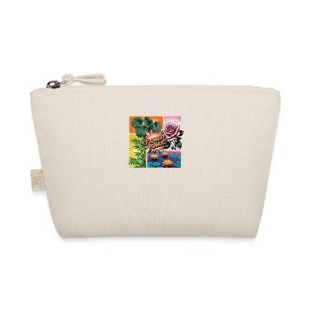 Flower Power Collage - Organic Pouch - nature - Front