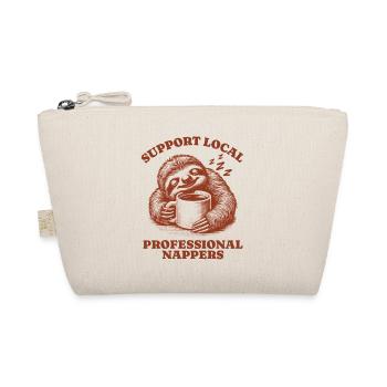 Support Local Professional Nappers Funny Sloth - Organic Pouch - nature - Front