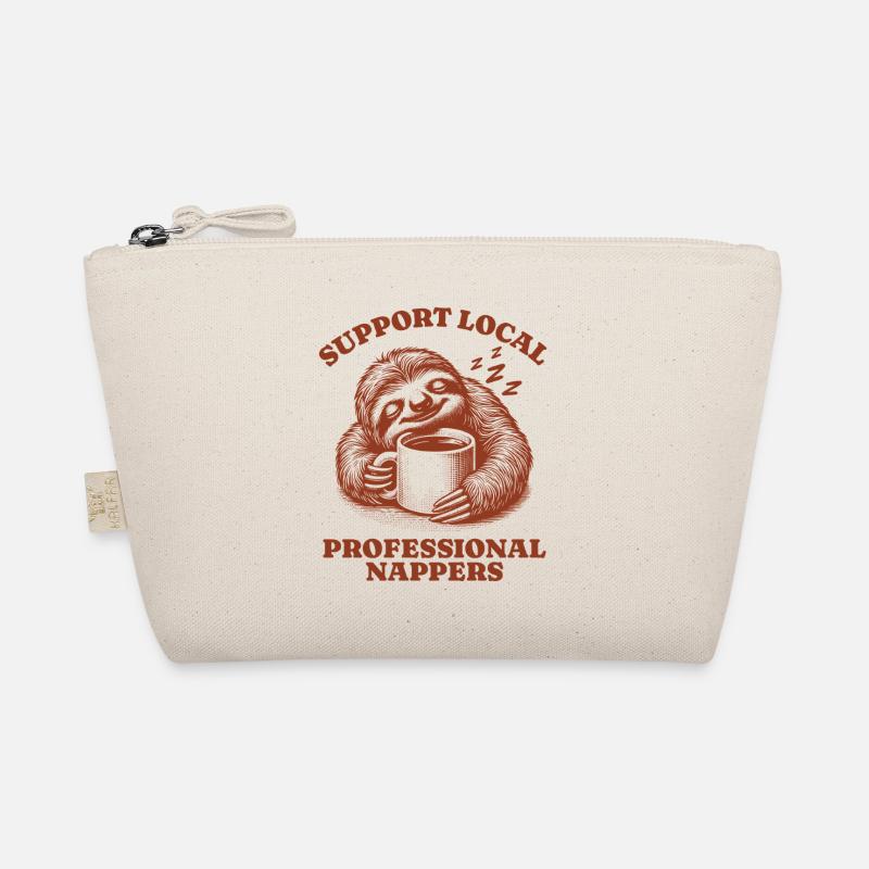 Support Local Professional Nappers Funny Sloth Organic Pouch