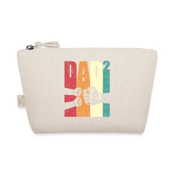 Dad High 2 Fist Bump Two Kids Father's Day Gift - Organic Pouch - nature - Front