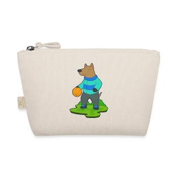 Hund Basketballspieler Basketball - Bio-Täschchen - Natur - Vorne