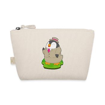 Pinguin Bräutigam Anzug Hochzeit - Bio-Täschchen - Natur - Vorne
