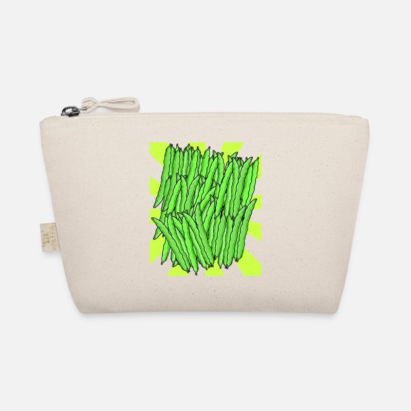Green Bean Bean Vegetable Retro Vintage Organic Pouch