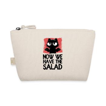 Now we have the salad: Schwarze Katze Chaosmodus - Bio-Täschchen - Natur - Vorne