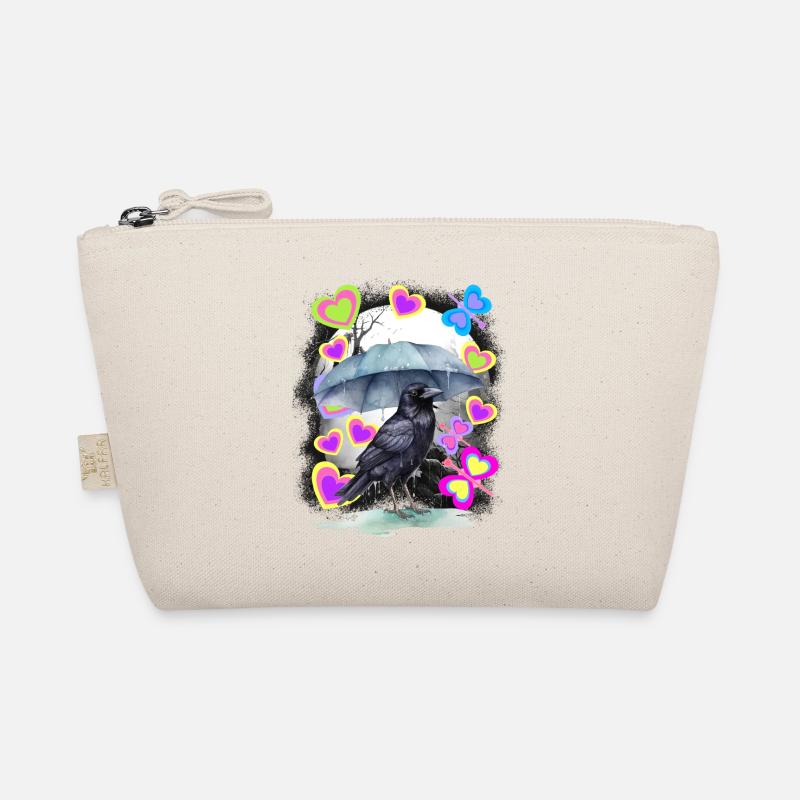 Spring Raven Retro Raven Crow Crows Vintage Organic Pouch