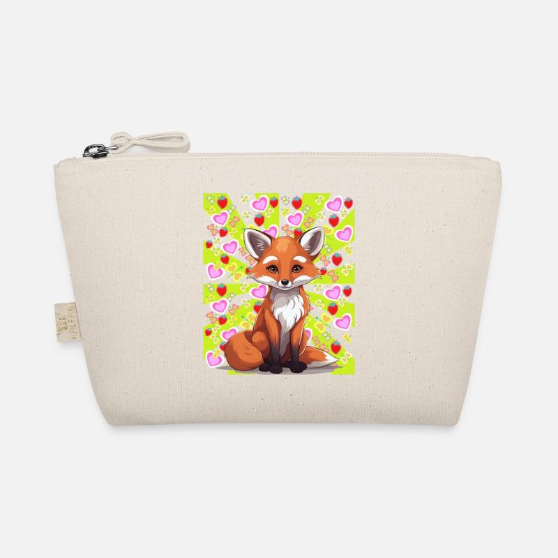 Fuchs Füchse Kinder Sommer Sommerzeit Retro bunt - Bio-Täschchen - Natur