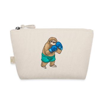 Faultier Boxer Boxhandschuhe Boxen - Bio-Täschchen - Natur - Vorne
