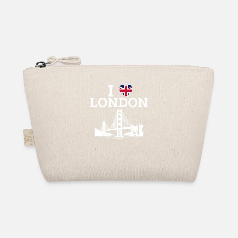 J’aime Londres Golden Gate Cool Angleterre Coeur Drapeau Trousse biologique