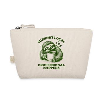 Support Local Professional Nappers Funny Sloth - Organic Pouch - nature - Front