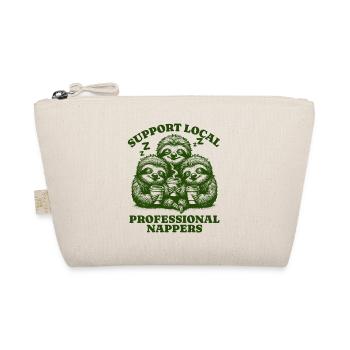 Support Local Professional Nappers Funny Sloth - Organic Pouch - nature - Front
