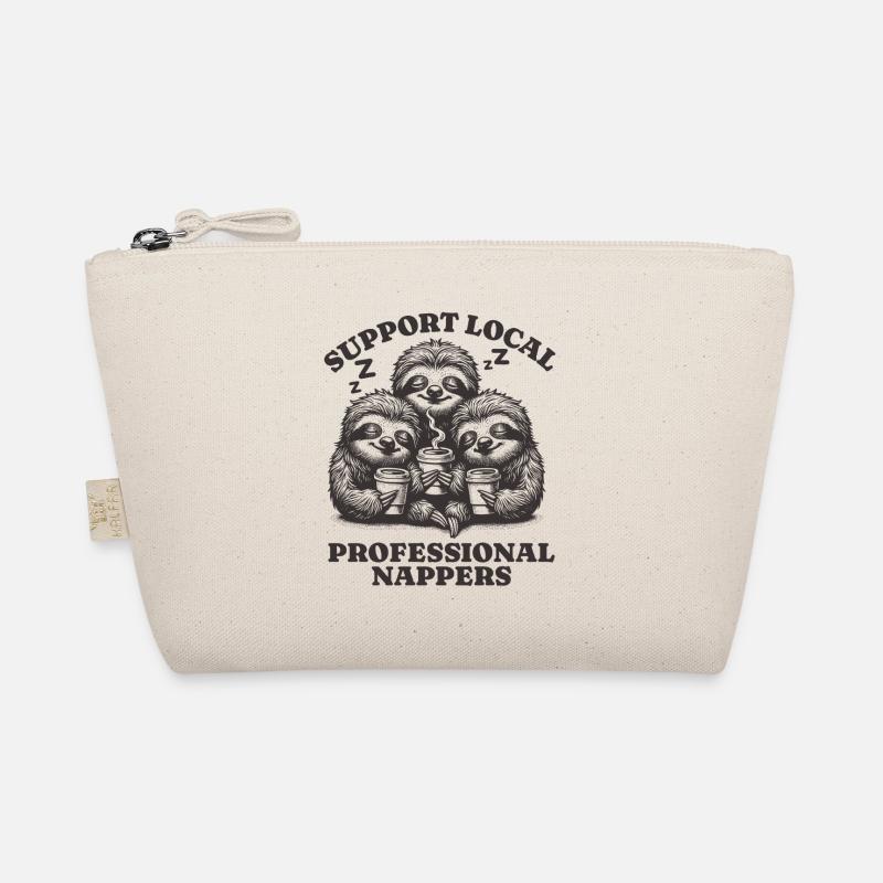 Support Local Professional Nappers Funny Sloth Organic Pouch