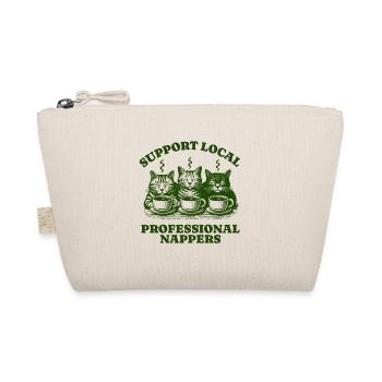 Support Local Professional Nappers Funny Cat - Organic Pouch - nature - Front