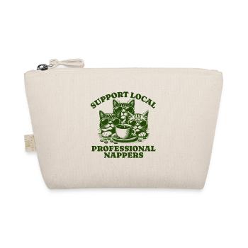 Support Local Professional Nappers Funny Cat - Organic Pouch - nature - Front