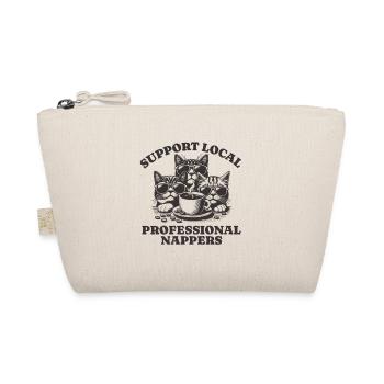 Support Local Professional Nappers Funny Cat - Organic Pouch - nature - Front