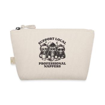 Support Local Professional Nappers Funny Cat - Organic Pouch - nature - Front