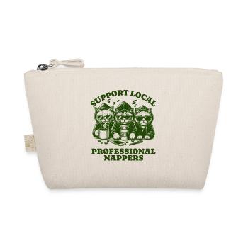 Support Local Professional Nappers Funny Cat - Organic Pouch - nature - Front
