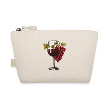Weinglas Wein Trauben - Bio-Täschchen - Natur - Vorne