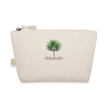 Fan Palm Peace Quote - Organic Pouch - nature - Front
