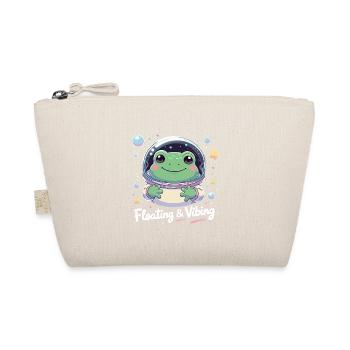 Floating & Vibing – Astronauten-Frosch im All - Bio-Täschchen - Natur - Vorne