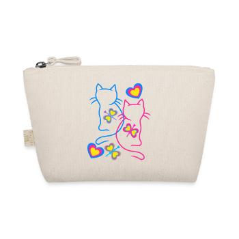 Chat Chats Rétro Vintage Années 80 Années 90 - Trousse biologique - nature - Devant