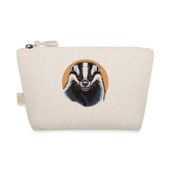 Angry Badger Wild Honey Animal Fearless Fierce - Organic Pouch - nature - Front