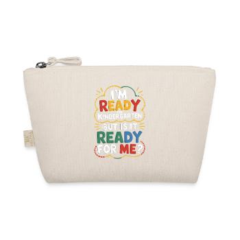 Funny Kindergarten Saying KiTa Humor - Organic Pouch - nature - Front