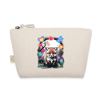 Spring Retro Fox Foxes Spring Beginning - Organic Pouch - nature - Front