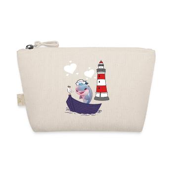 Delphin Fisch Fische maritim Kinder Kind Boot - Bio-Täschchen - Natur - Vorne