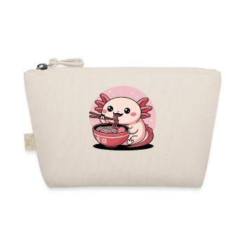 Kawaii Axolotl Essen Ramen Japanisch Süßer Feinschmecker - Bio-Täschchen - Natur - Vorne