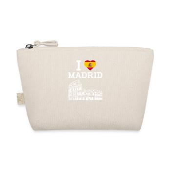 I Love Madrid Spain Heart Flag Lover Colosseum Pun - Organic Pouch - nature - Front