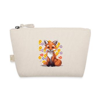 80s 90s Fox Foxes Kids Vintage Retro - Organic Pouch - nature - Front