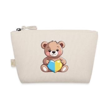 Teddy Teddy Bear Heart Kids Child Baby Bear - Organic Pouch - nature - Front