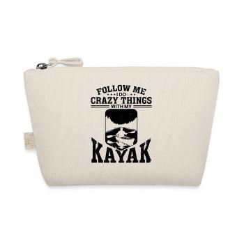 Funny Kayaking - Follow me I do crazy things with - Bio-Täschchen - Natur - Vorne