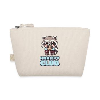 Anxiety Club – Angstclub mit süßem Waschbär - Bio-Täschchen - Natur - Vorne
