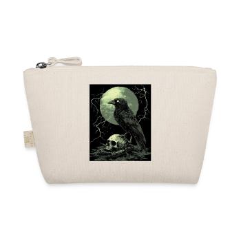 Corbeau Crâne Lune Gothique Noir Corbeau - Trousse biologique - nature - Devant