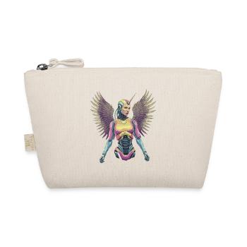 Futuristic Unicorn Angel with Robotics Wings - Organic Pouch - nature - Front