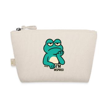 Bored frog: "I'm totally inspired" - Organic Pouch - nature - Front