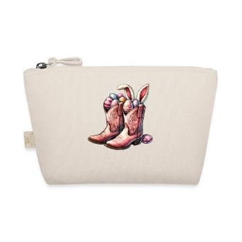 Easter Retro Cowboy Boots with Eggs - Organic Pouch - nature - Front