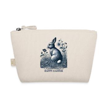 Ostern Hase Retro Vintage Cottagecore Stil - Bio-Täschchen - Natur - Vorne