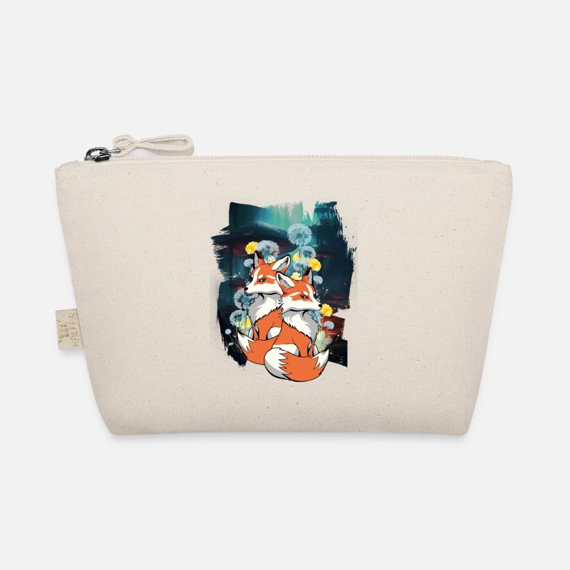 Forest animals, foxes, foxes, forest, wild animals Organic Pouch
