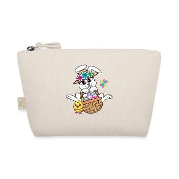 Retro Easter Easter Bunny Easter Eggs Chick Kids - Organic Pouch - nature - Front