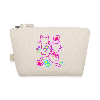 Cats, Kitten, Cat, Children, Girls, Baby - Organic Pouch - nature - Front